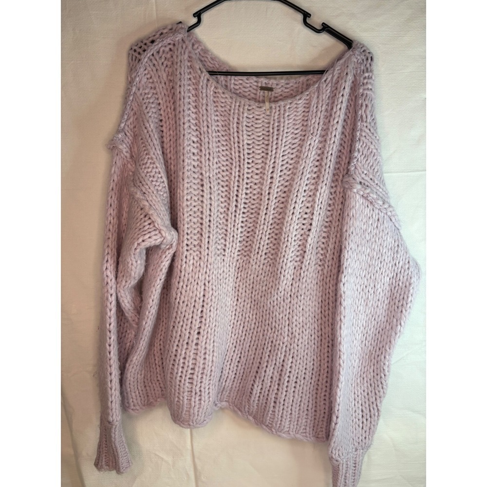 Free‎ People Oversized Chunky Knit Sweater Lilac Purple XS